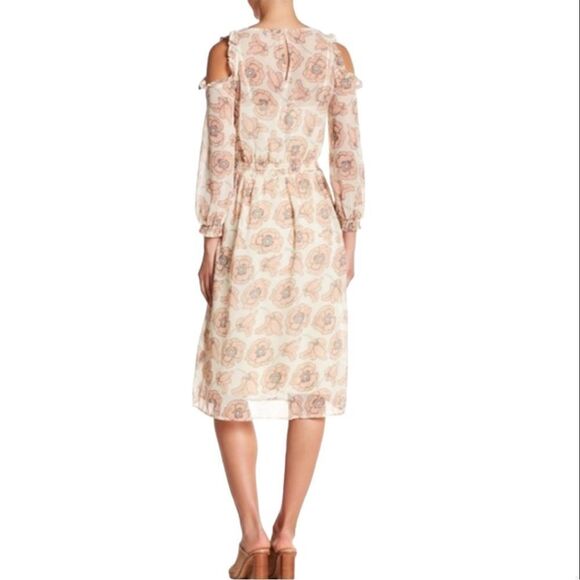 NWT Lucky Brand Floral Long Sleeve Cold Shoulder Date Night Dress PLUS Size 2X - Picture 2 of 16